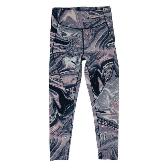 Victorias Secret Yoga Pants Leggings Size 12 Multicolor Marble Print Active Gym‎ - Picture 2 of 9